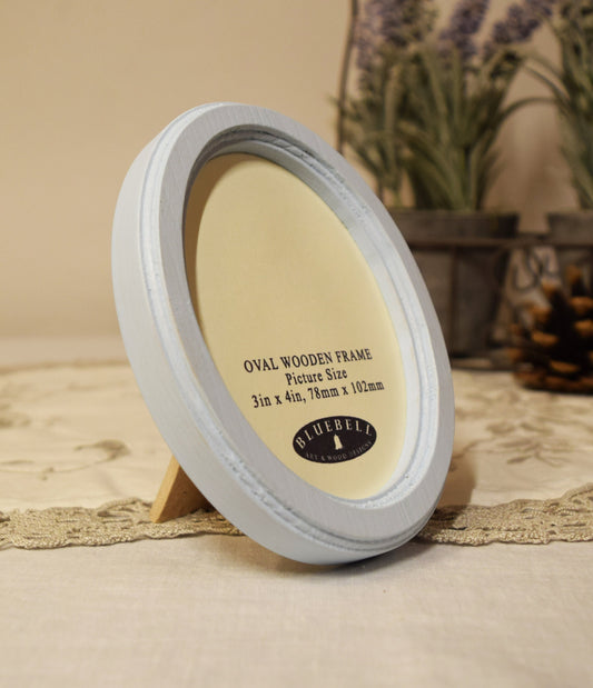 Baby Blue Oval Wooden Photo Frame A3 / 12"x16.5", A4 / 8"x12", A5 / 6"x 8", 11"x14", 5"x7", 4"x6", 3.5"x5", 3"x4", 2.5"x3.5", 2"x3"