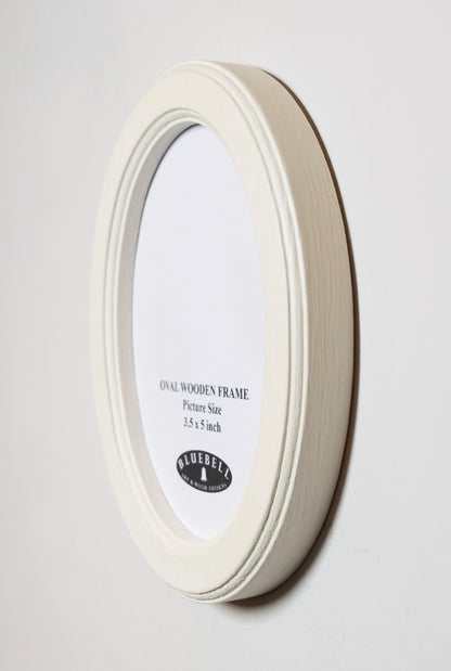 Ivory Oval Wooden Photo Frame A3 / 12"x16.5", A4 / 8"x12", A5 / 6"x 8", 11"x14", 5"x7", 4"x6", 3.5"x5", 3"x4", 2.5"x3.5", 2"x3"